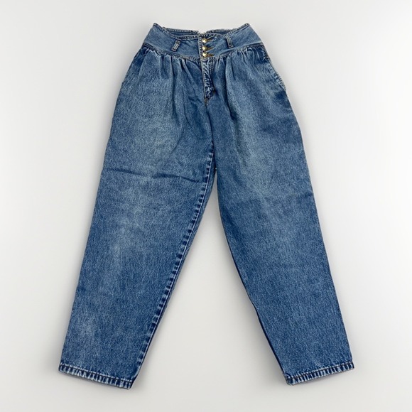 Jordache Denim - Vintage Jordache Jeans Womens 24 x 28 No Exit High Waisted Pleated Denim 80s 90s